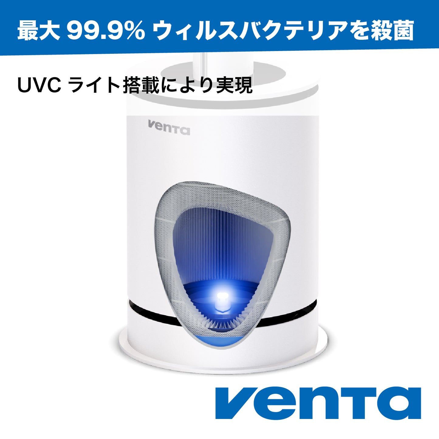 【省エネ/静音】(Venta) ベンタ サーキュレーション/ヒーター/空気清浄機 3 in 1 AP100 3 in 1 ～70 ㎡/オフィシャルサイト限定/３年延長保証サービス