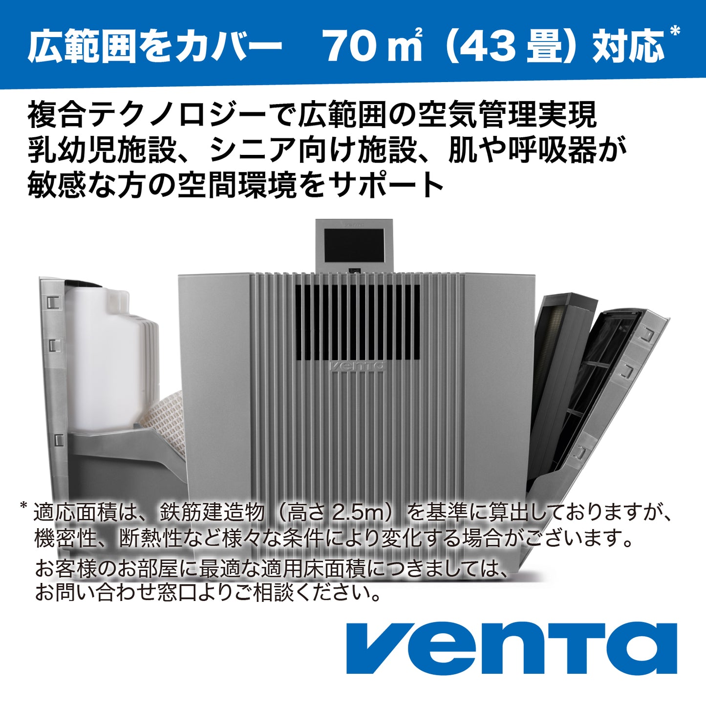 （ベンタ） 加湿空気清浄機器 プロフェッショナル AH902 ～70平米
